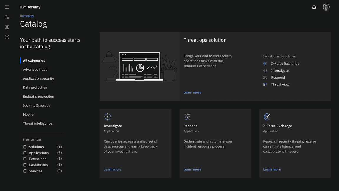 App icons in-product, IBM Security